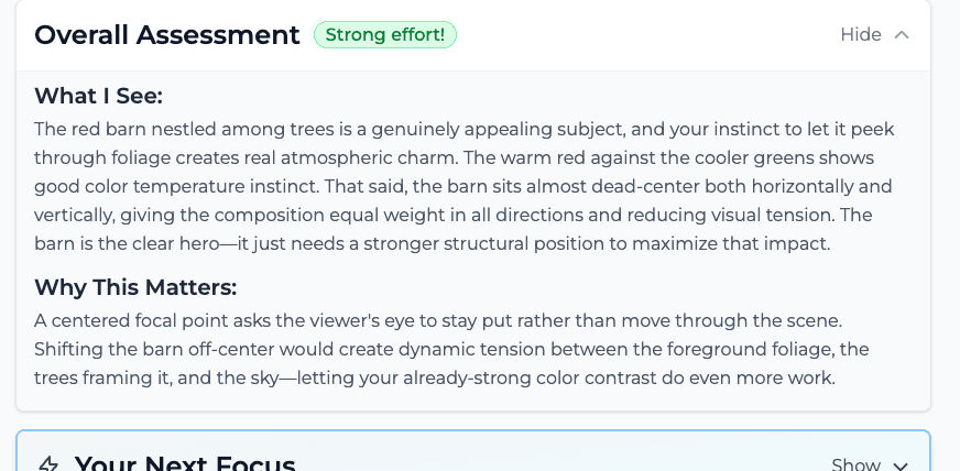 MyArtMentor Reflect feature